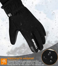 Load image into Gallery viewer, Cevapro -30℉ Waterproof Winter Gloves Suede 3M Insulated Gloves for Men Women Cold Weather Running Hiking Skiing