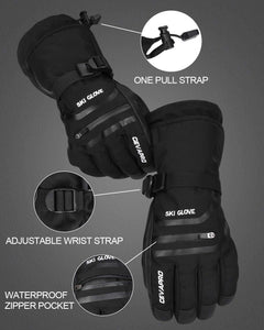 Cevapro -40℉ Waterproof Ski Gloves, Winter Gloves Men Women for Snowboarding