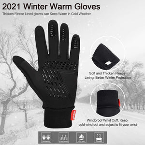 Cevapro 32℉ Winter Gloves Touchscreen Windproof Running Gloves Thermal Cold Weather Gloves for Men Women