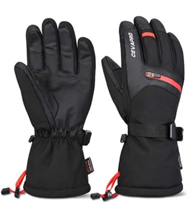 Cevapro -40℉ Winter Gloves Waterproof Ski Gloves 3M Insulated Snowboard Gloves